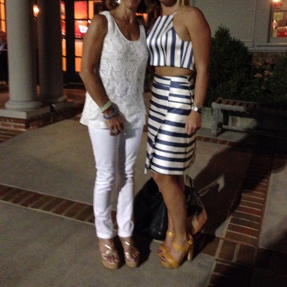 Topshop Dresses & Skirts - TopShop TwoPiece Skirt&Top Set - blue&white sz 4